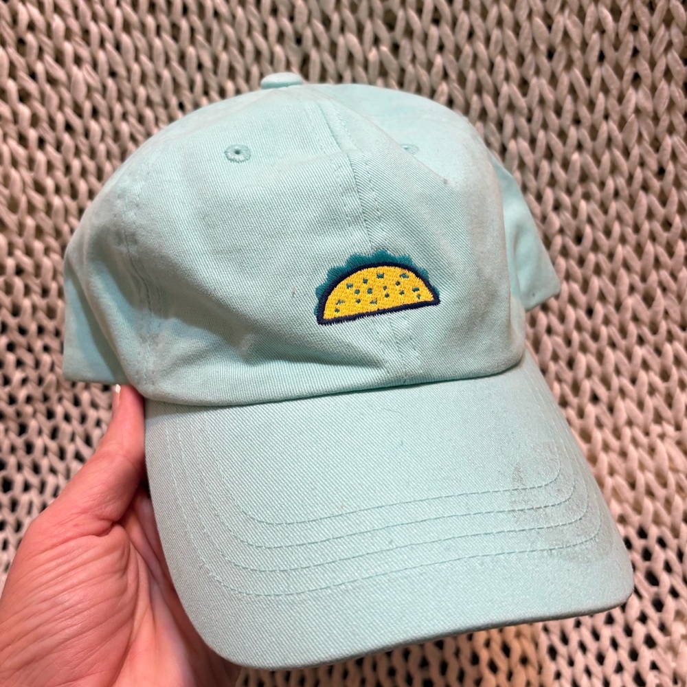 Teal Embroidered Taco Baseball Hat